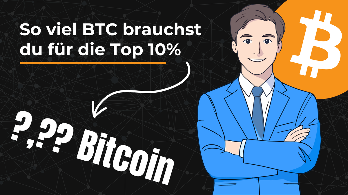 Mit wie viel Bitcoin gehört man zu den reichsten 10%?